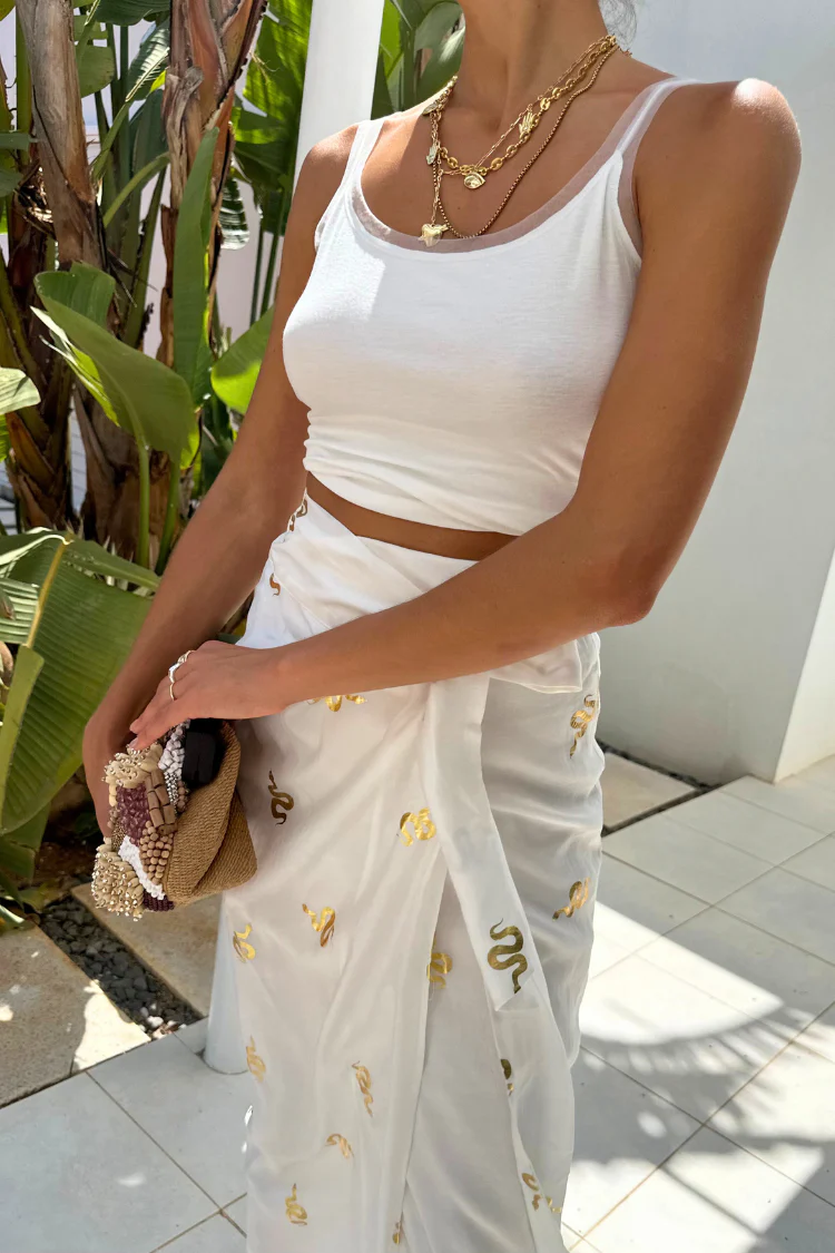 Gold Snake Jaspre Wrap Skirt - Image 8