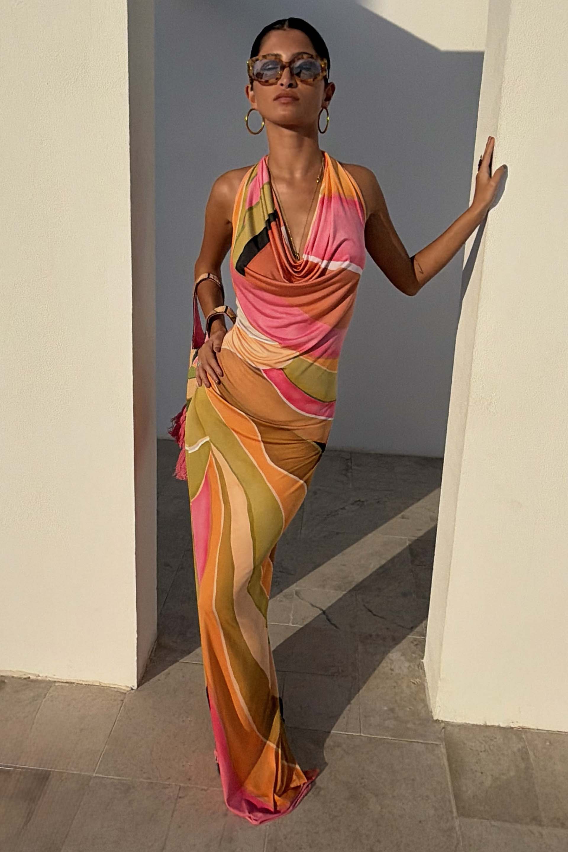 Green Abstract Sabine Dress - Image 12