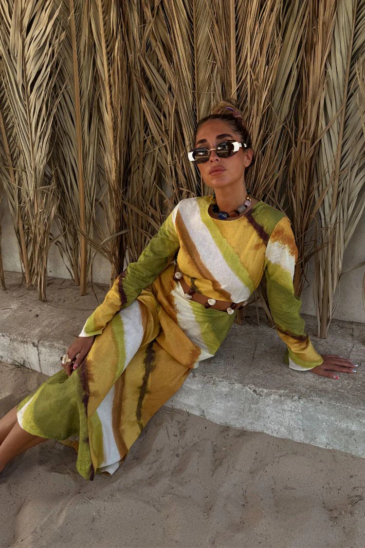 Green Ombre Alba Dress - Image 10