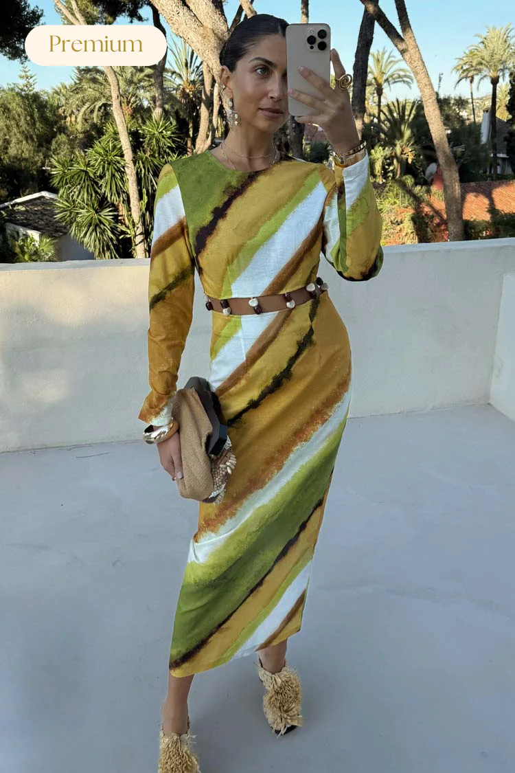 Green Ombre Alba Dress - Image 2