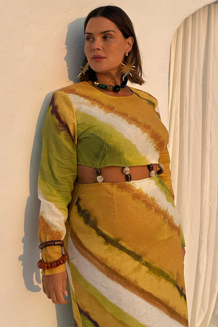 Green Ombre Alba Dress - Image 7