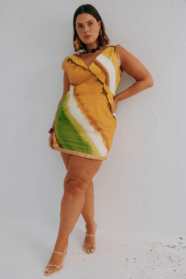 Green Ombre Deia Dress - Image 6