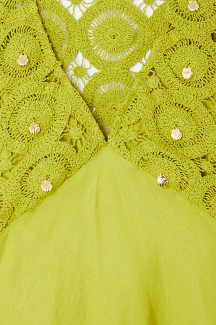 Green Shell Mini Elodie Dress - Image 11