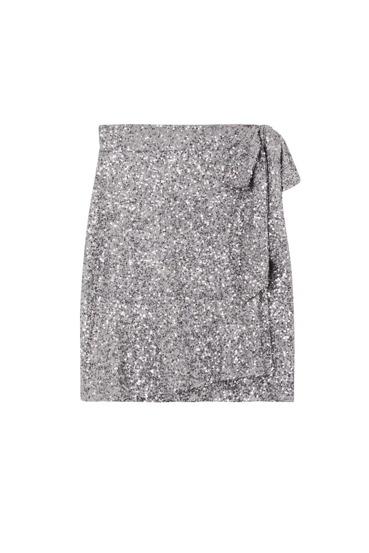 Gunmetal Sequin Mini Jaspre Skirt - Image 12