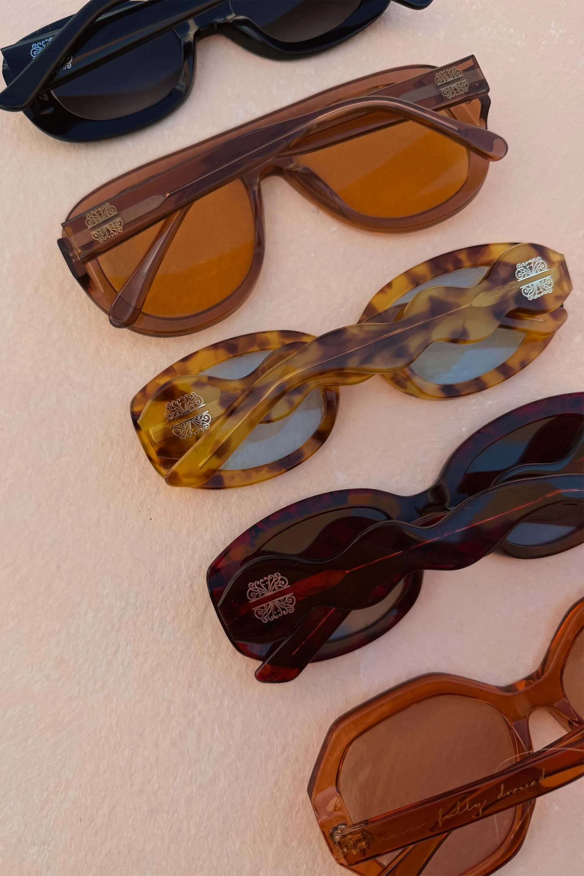 Hexagon Orange Sunglasses - Image 11