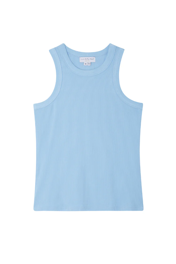 Ice Blue Ribbed Tank Top - Image 12