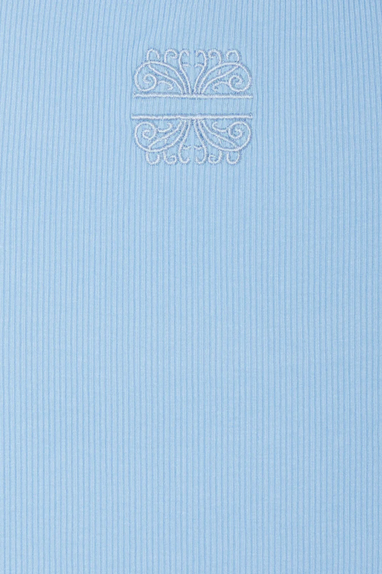 Ice Blue Ribbed Tank Top - Image 14