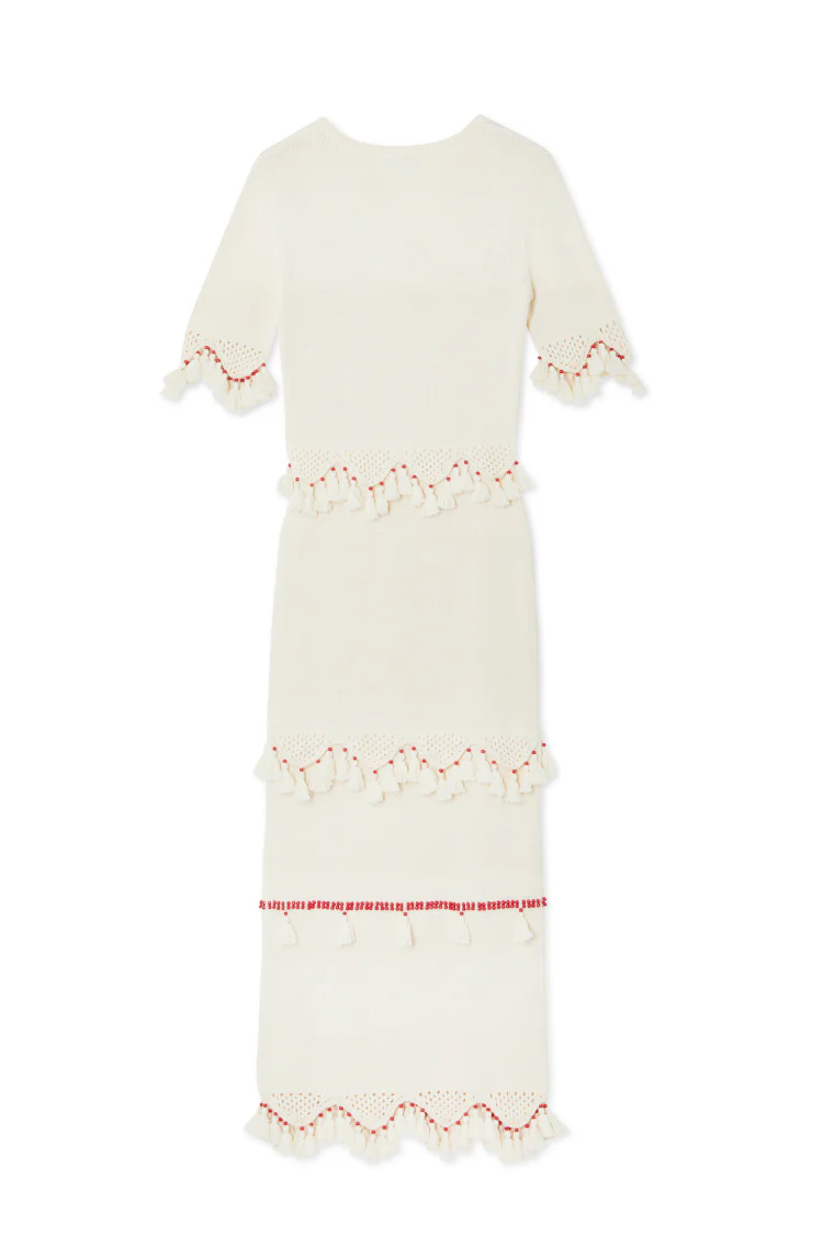 Ivory and Red Harper Dress - Image 10
