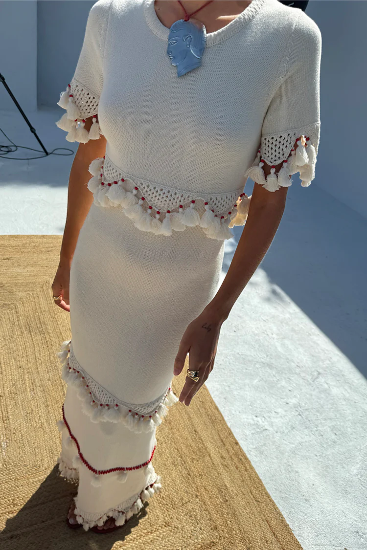 Ivory and Red Harper Dress - Image 7