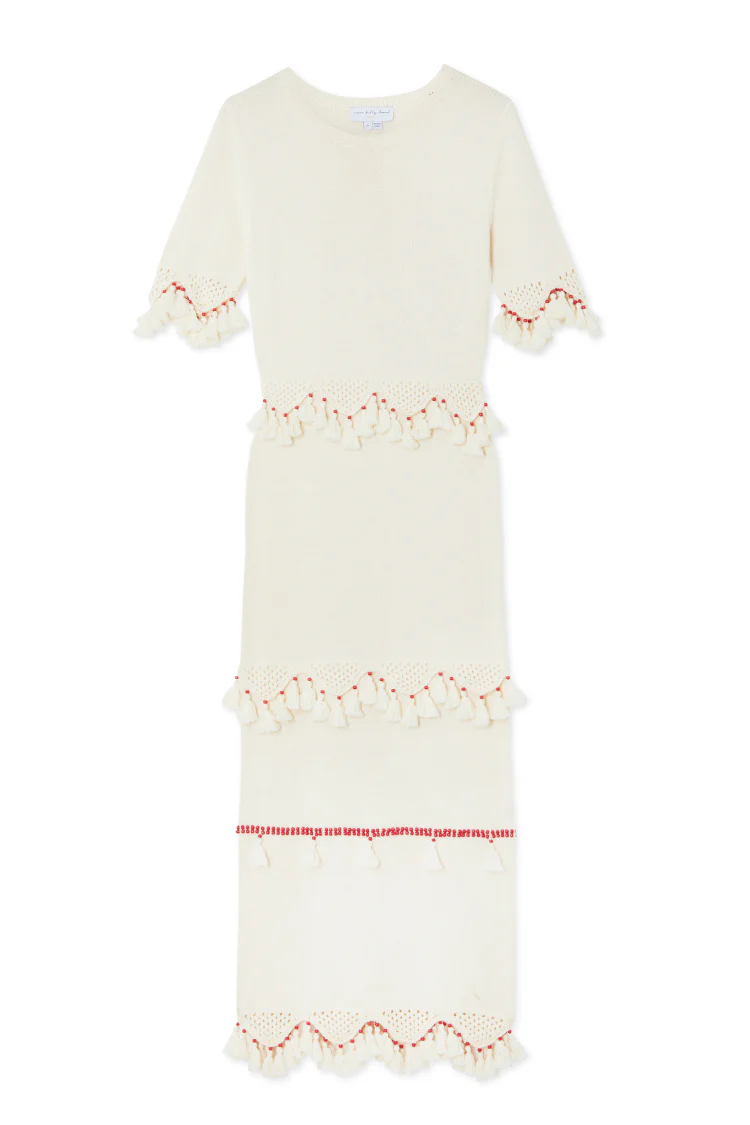 Ivory and Red Harper Dress - Image 9