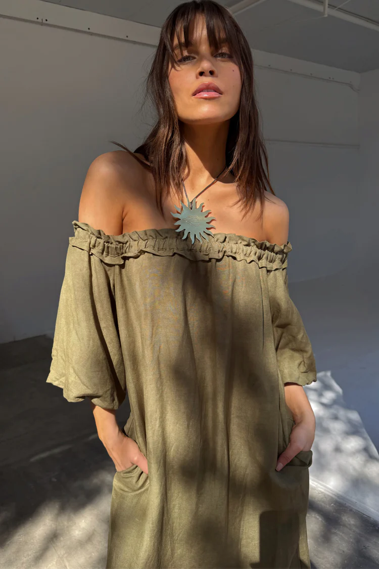 Khaki Ella Dress - Image 6