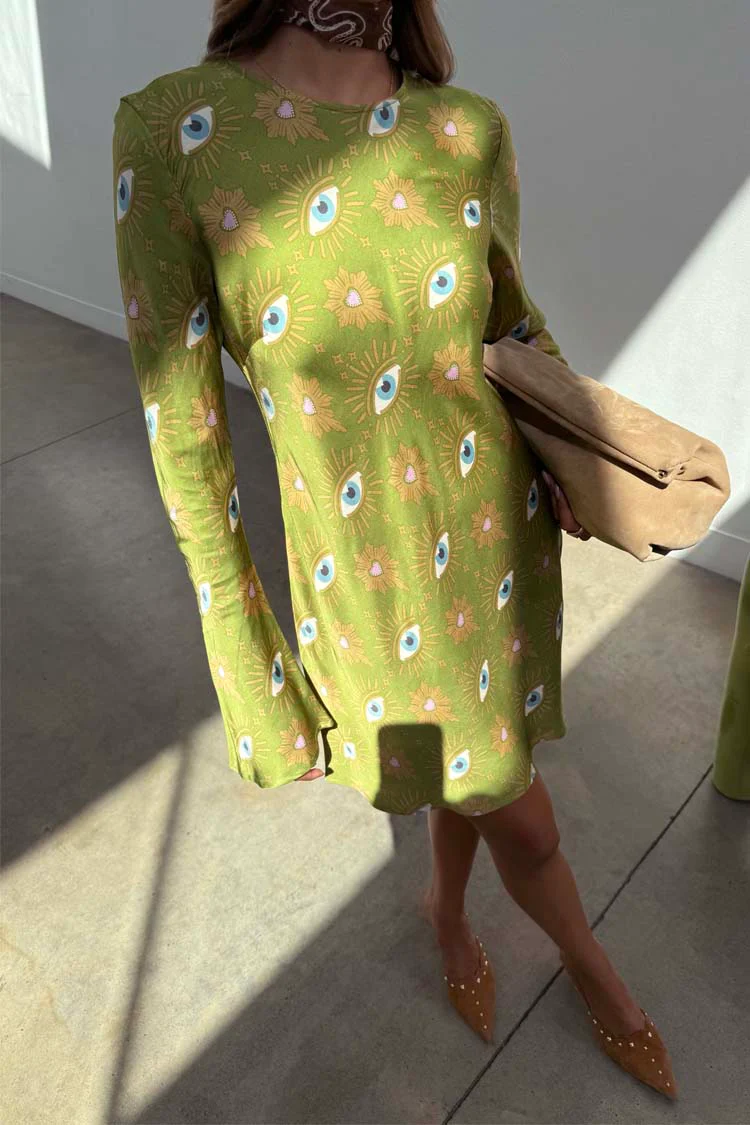 Khaki Eye Mini Soho Dress Petite - Image 6