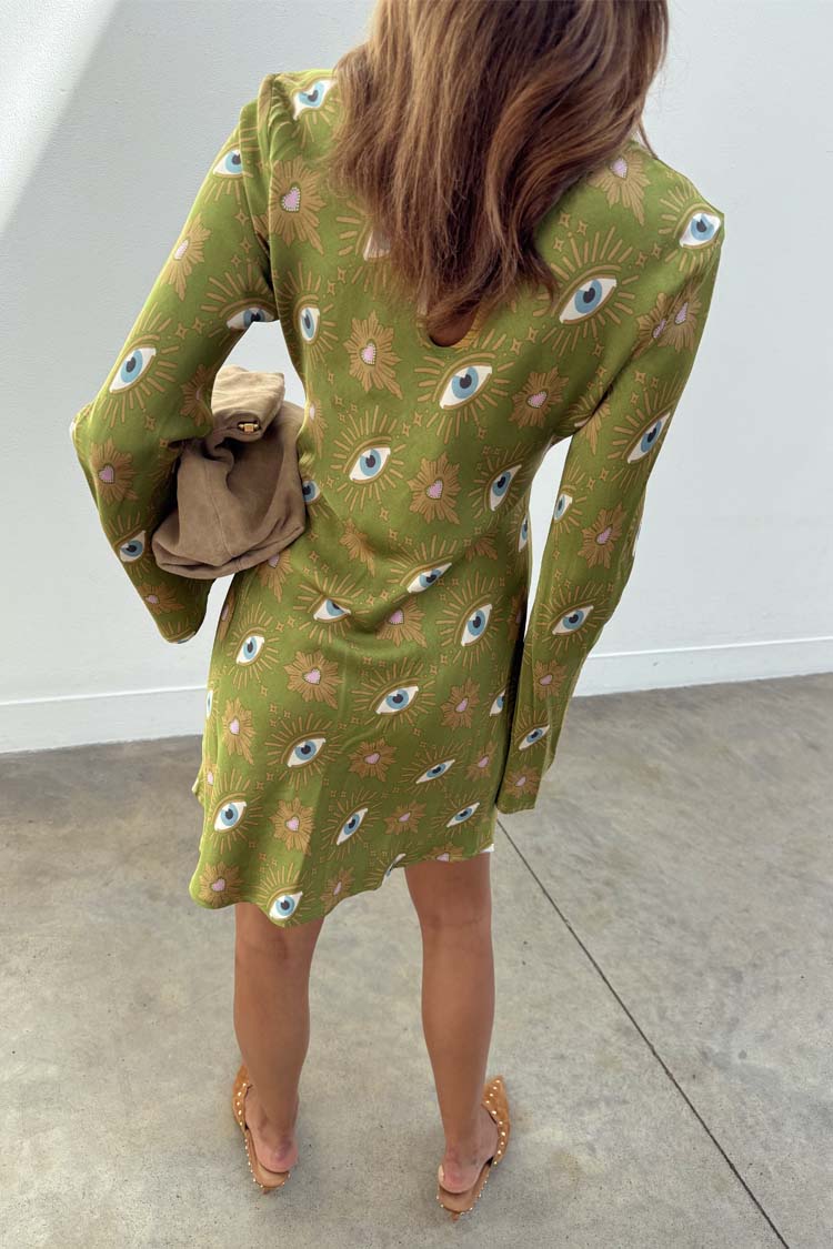 Khaki Eye Mini Soho Dress Petite - Image 7