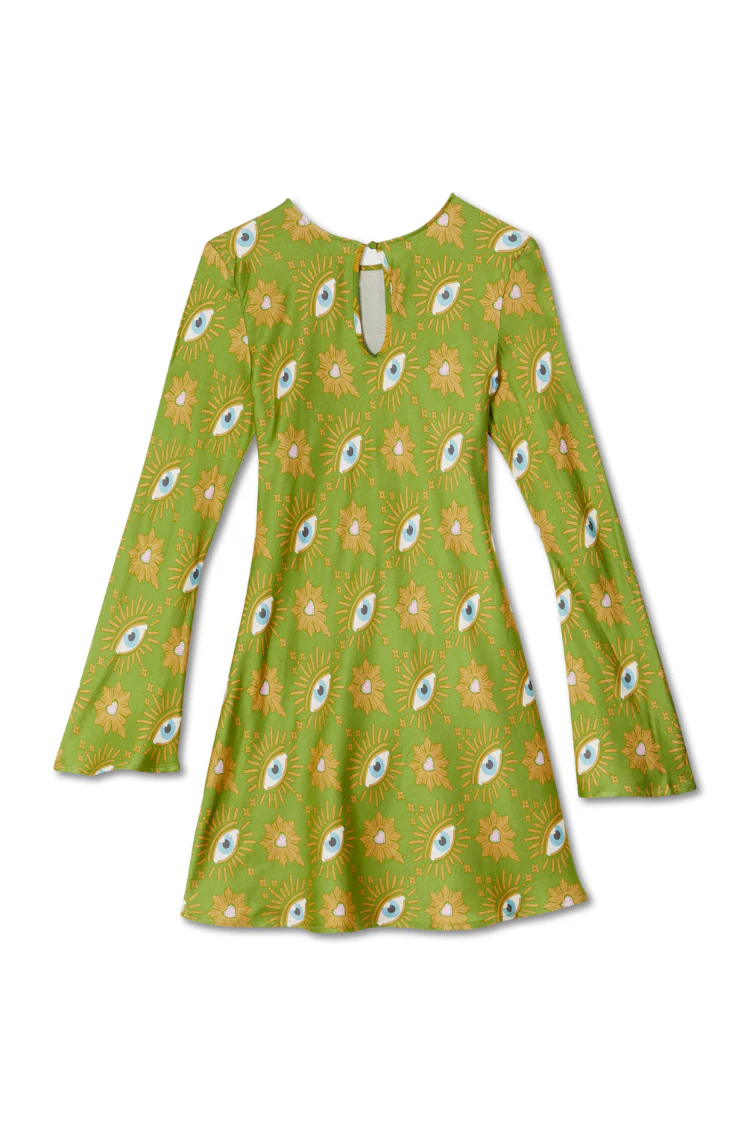 Khaki Eye Mini Soho Dress Petite - Image 9