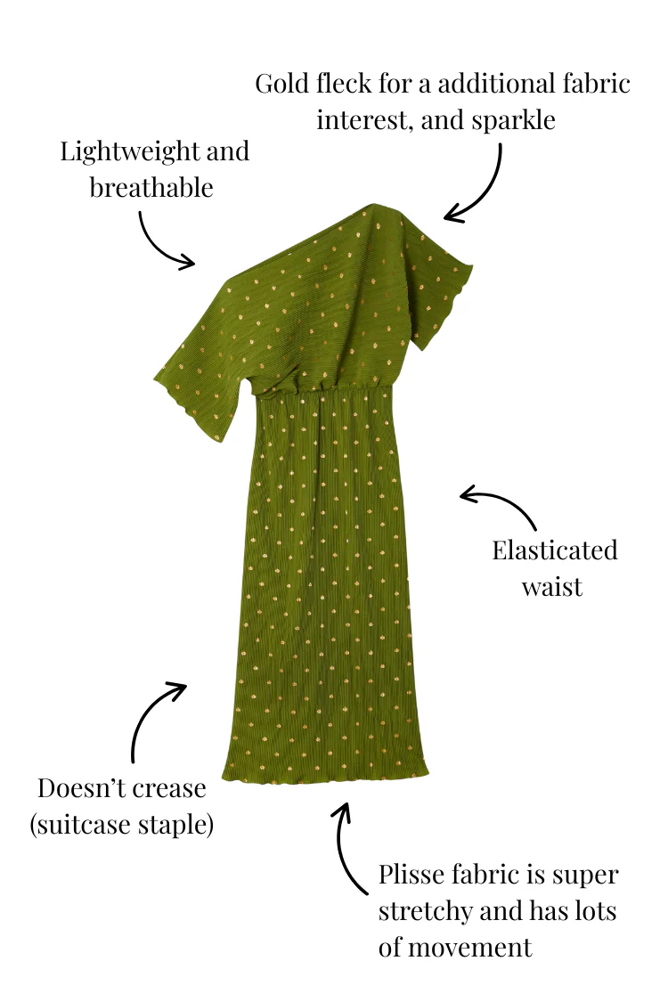 Khaki Plisse Tilly Dress - Image 8