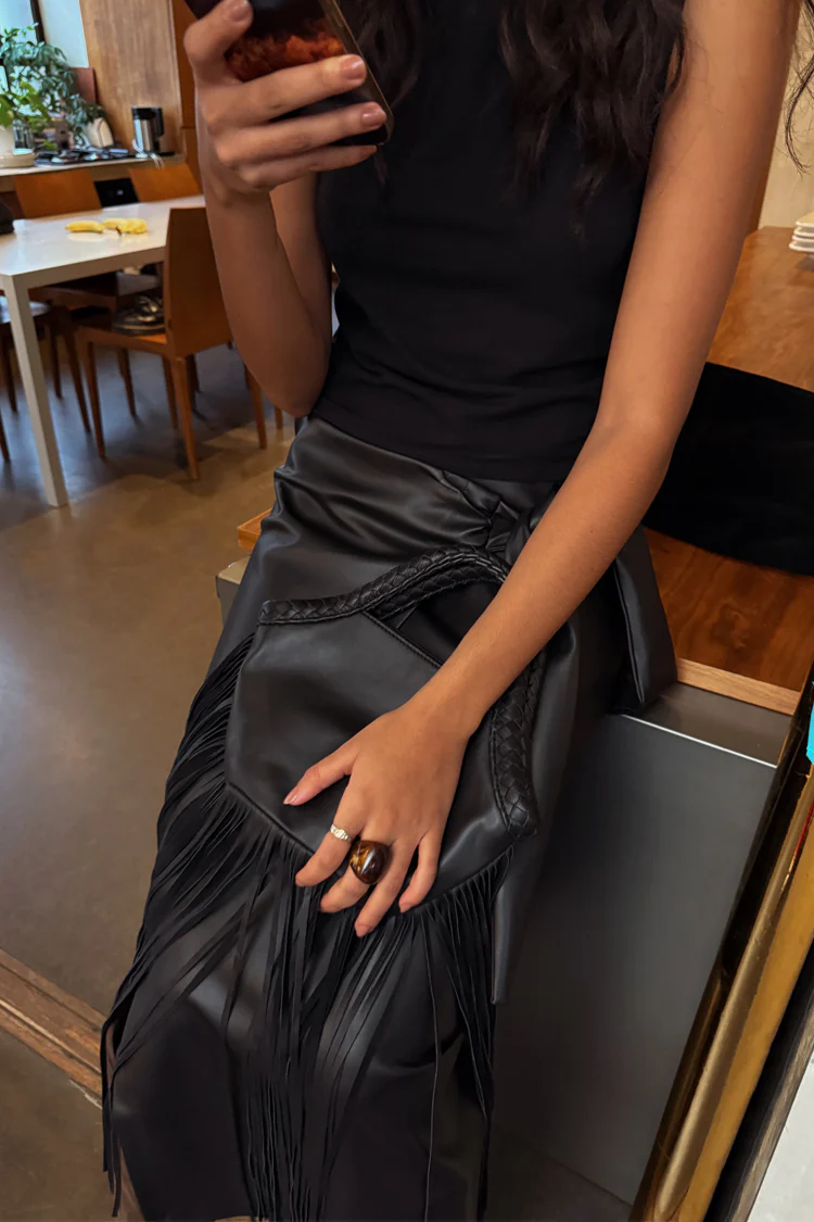 Leather Fringe Bag - Image 7