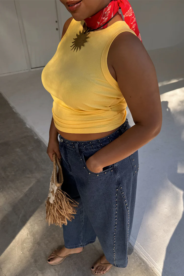 Lemon Ribbed Tank - Image 6