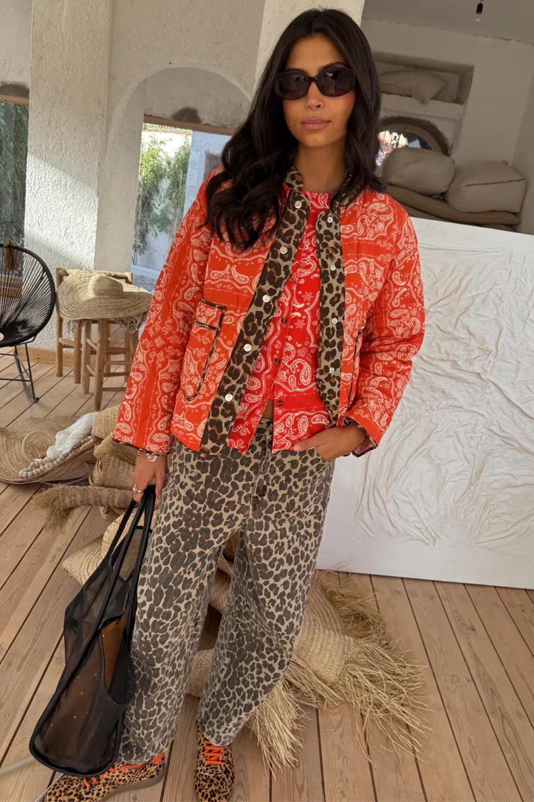 Leopard Barrel Jeans - Image 8