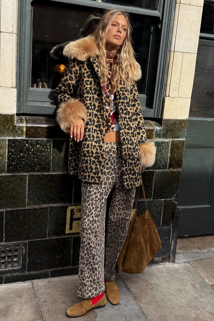 Leopard Barrel Jeans Petite - Image 6