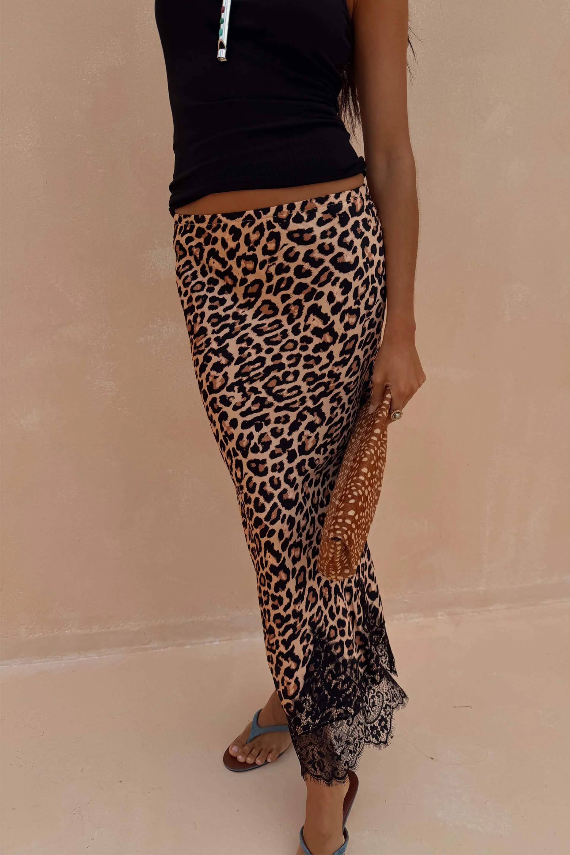 Leopard Lace Midi Maeva Skirt - Image 3