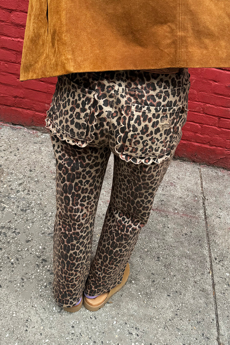 Leopard Lucia Scallop Detail Jeans - Image 3