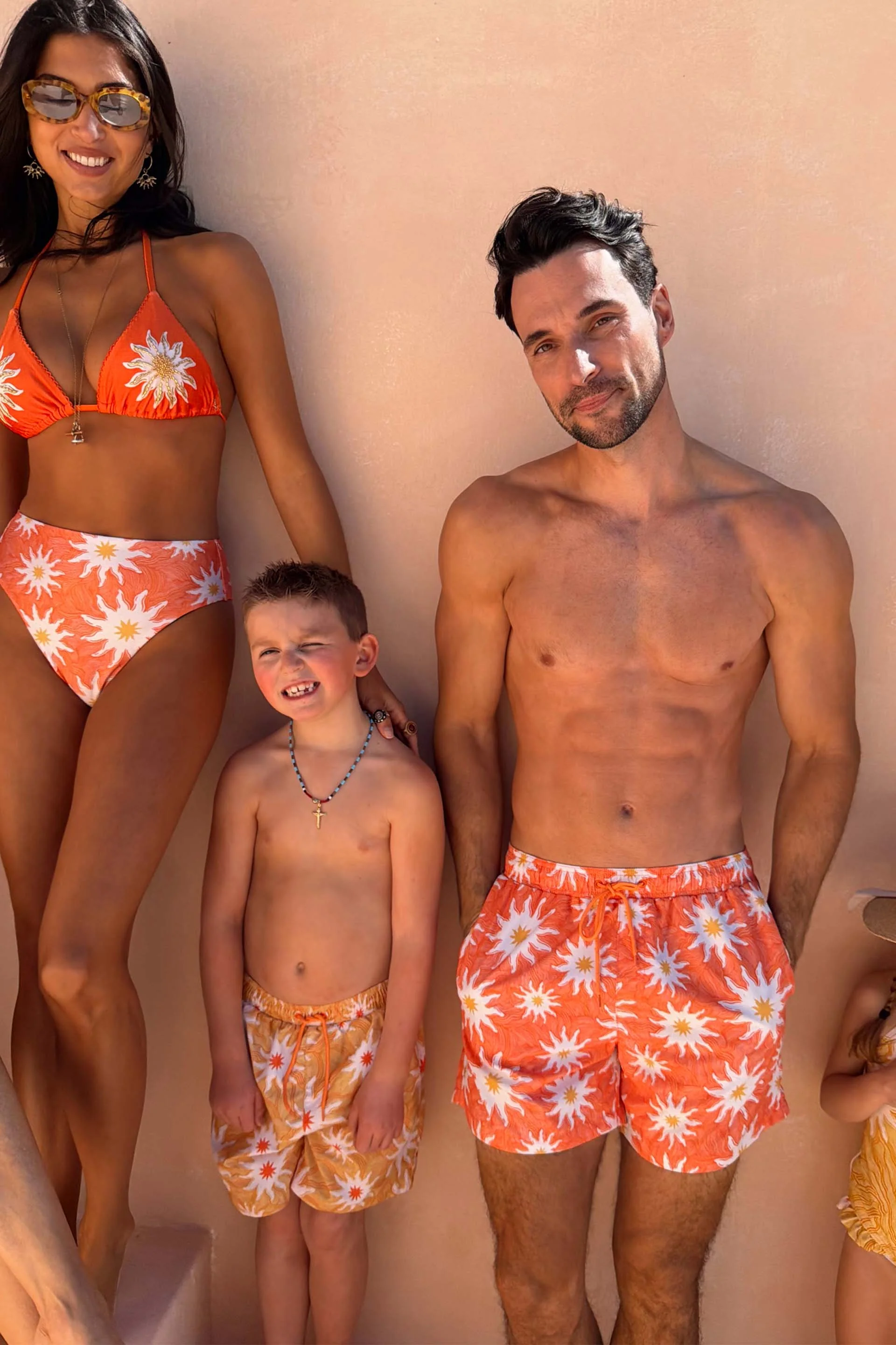 Men's Orange Sun Swim Shorts - Image 8