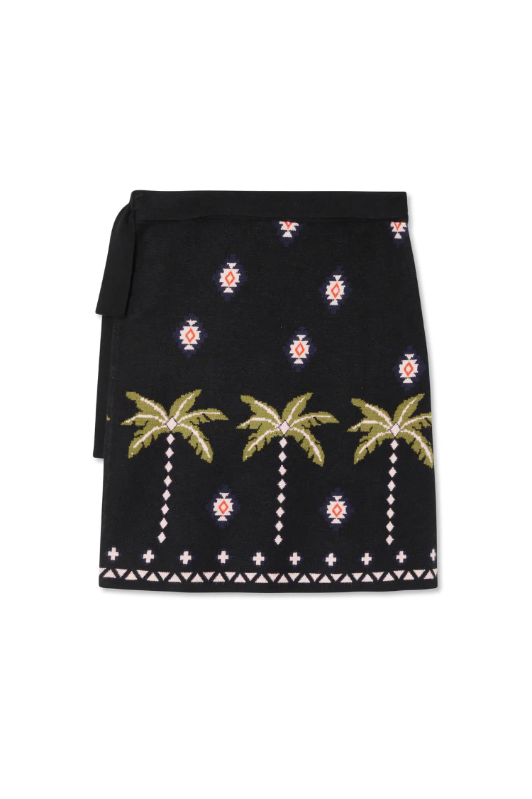 Midnight Havana Mini Wrap Skirt - Image 9