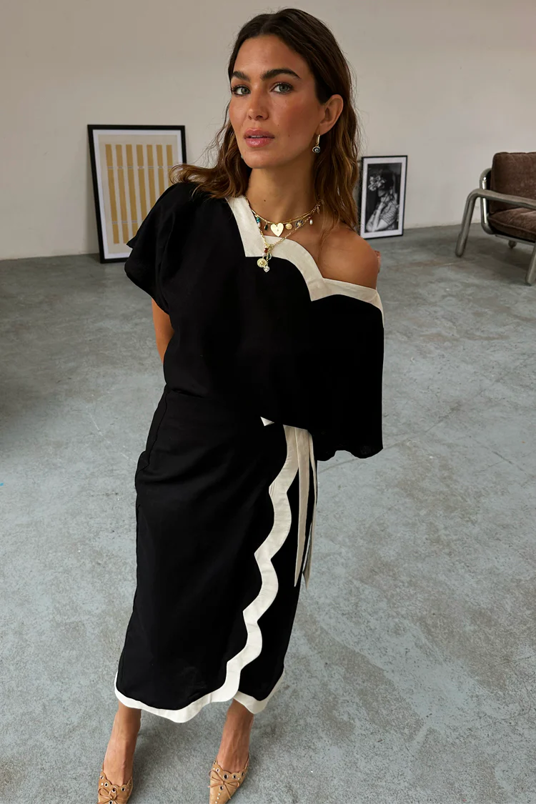 Mono Scallop Jaspre Skirt - Image 4