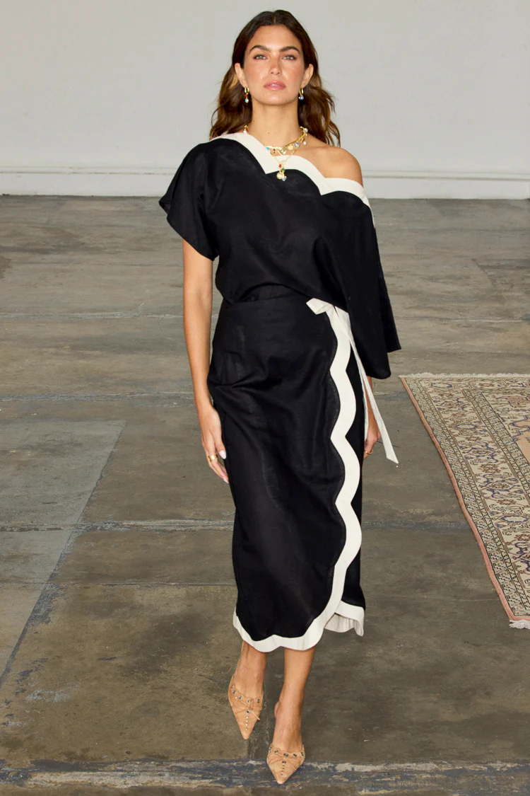 Mono Scallop Jaspre Skirt - Image 5