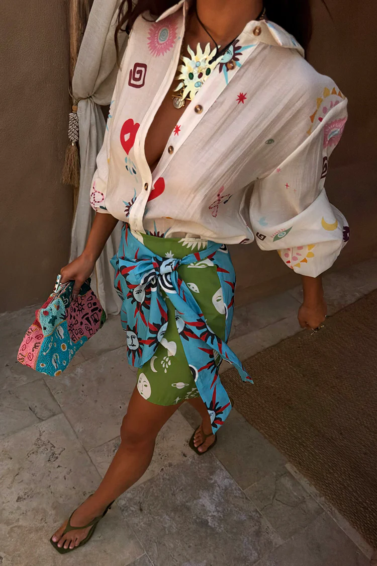 Morocco Mini Wrap Skirt - Image 4