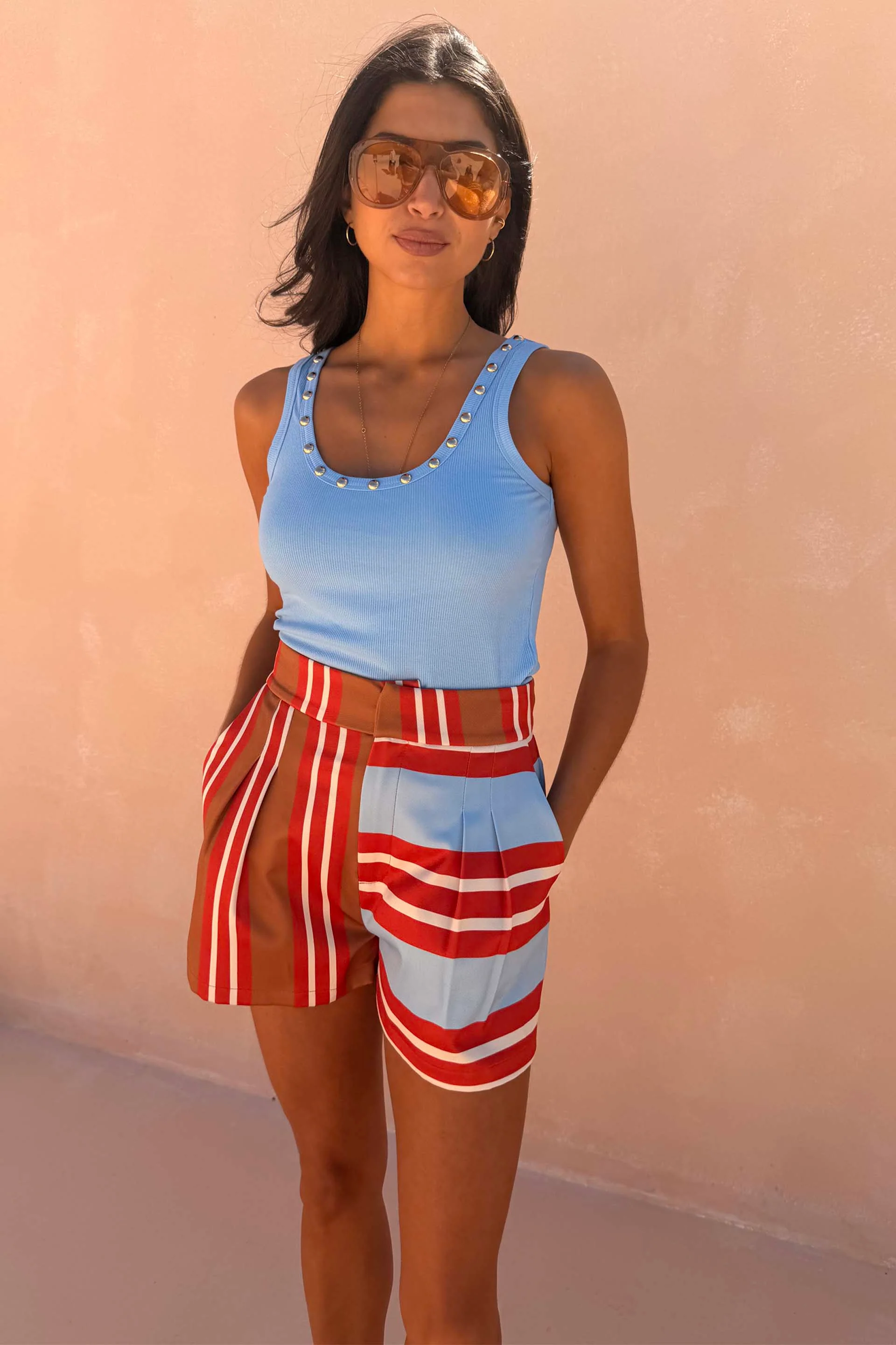 Multi Stripe Tate Shorts - Image 5