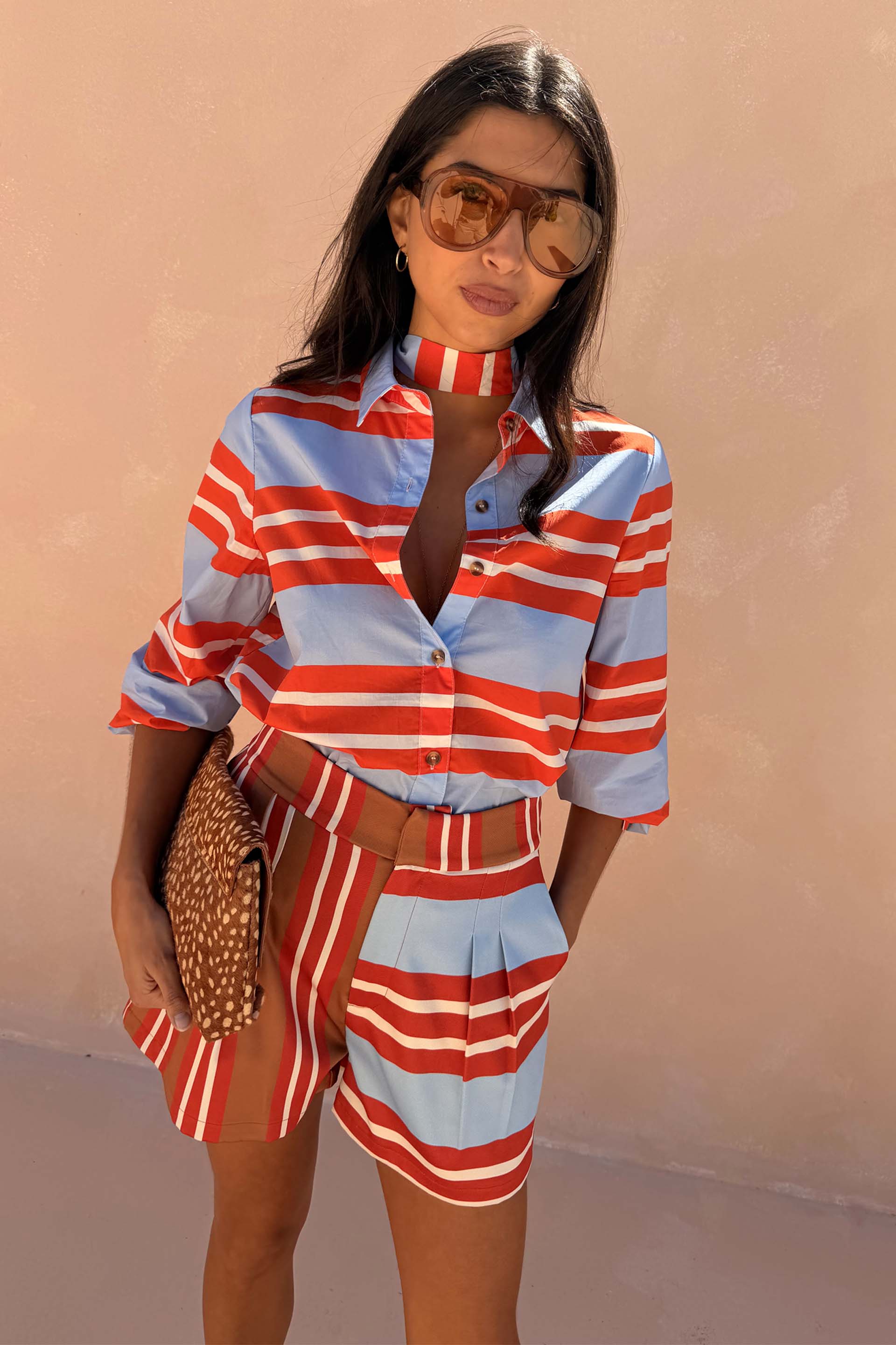 Multi Stripe Tie Shirt - Image 4