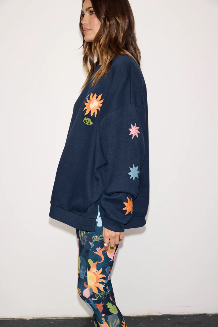 Navy Charm Sweatshirt - Image 2