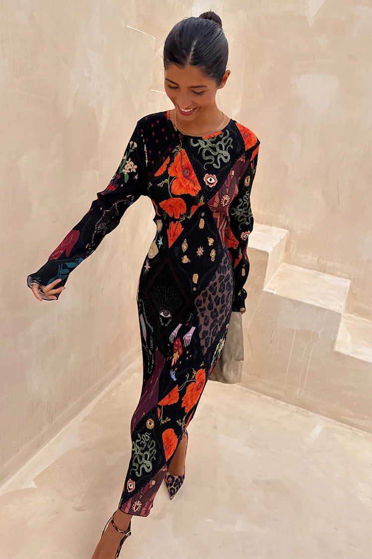 Night Garden Gaia Plisse Dress - Image 2