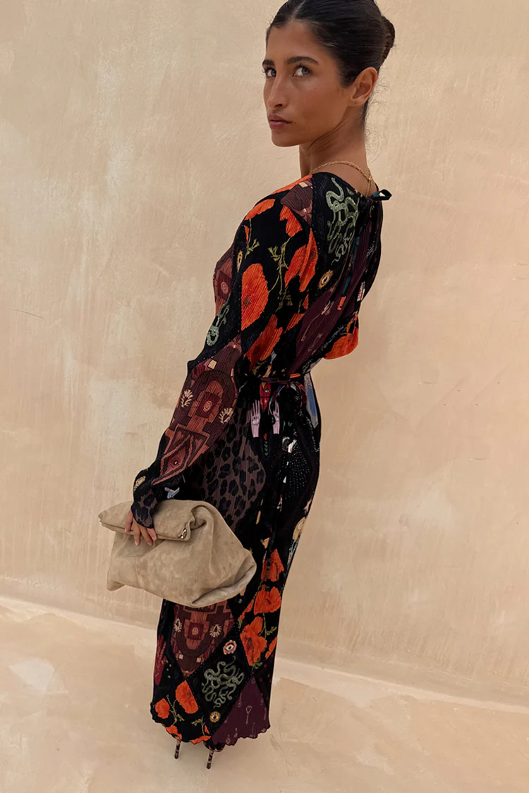 Night Garden Gaia Plisse Dress - Image 5