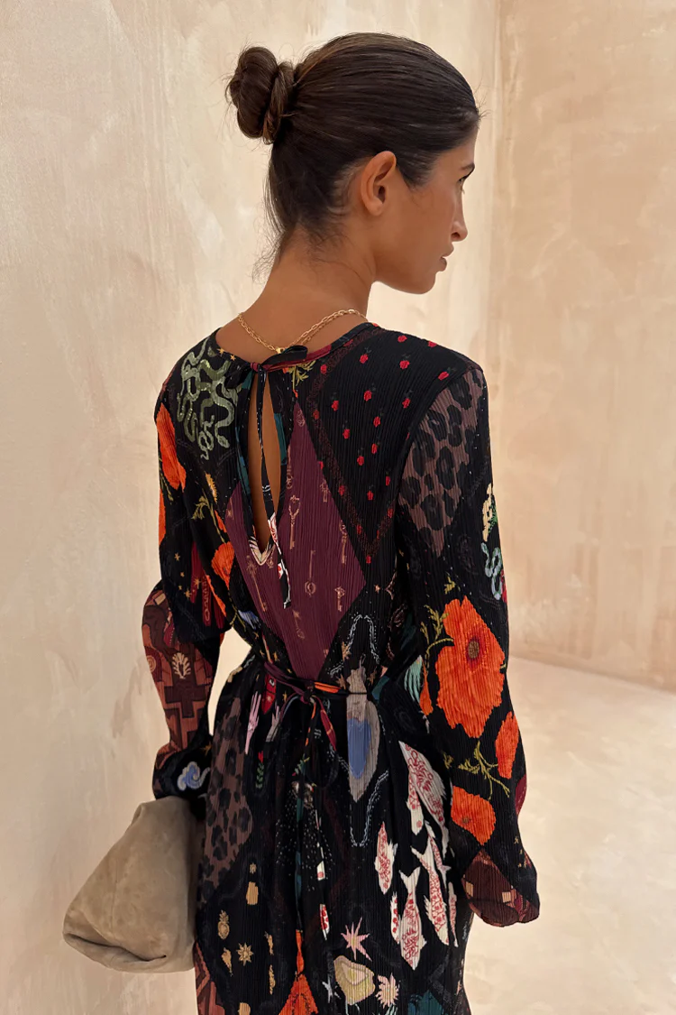 Night Garden Gaia Plisse Dress - Image 8