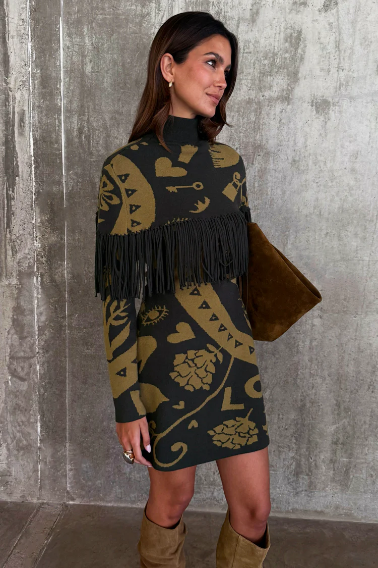 Olive Amara Knit Cape - Image 5