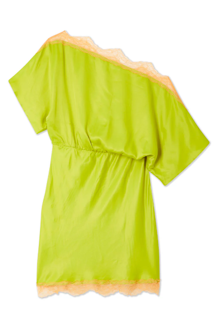 Olive Lace Mini Tilly Dress - Image 12