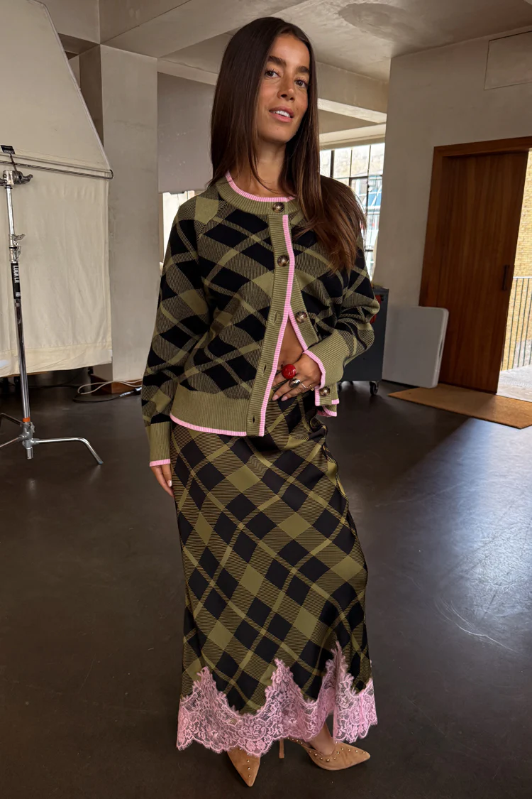 Olive Tartan Maeva Skirt - Image 3