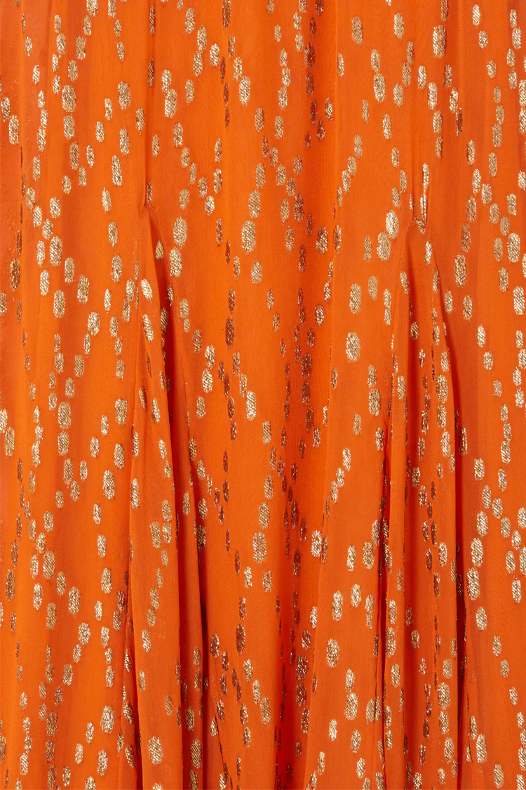 Orange Jacquard Bibi Dress - Image 13