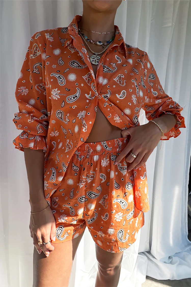Orange Leopard Elissa Short - Image 3
