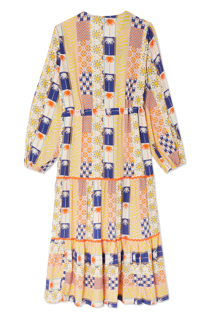 Palm Stripe Ellis Dress - Image 13