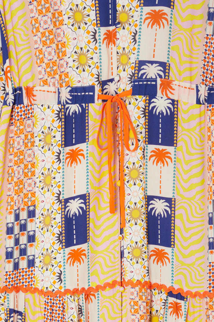 Palm Stripe Ellis Dress - Image 14