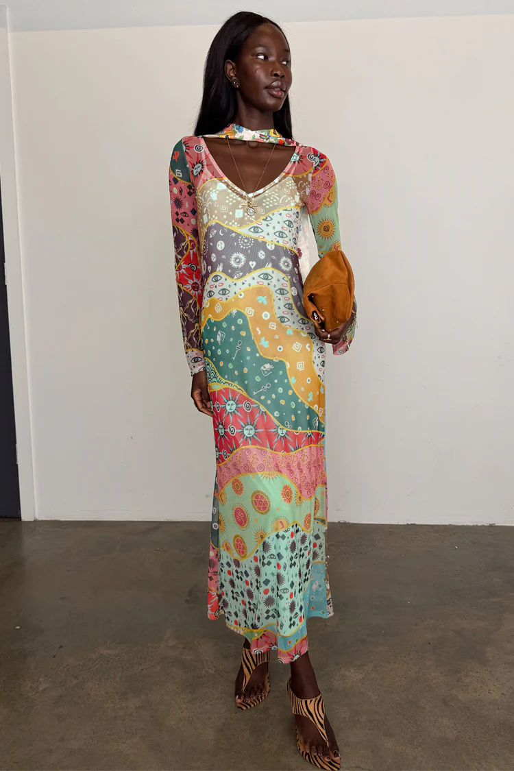 Pastel Morocco Mesh Vivi Dress - Image 10