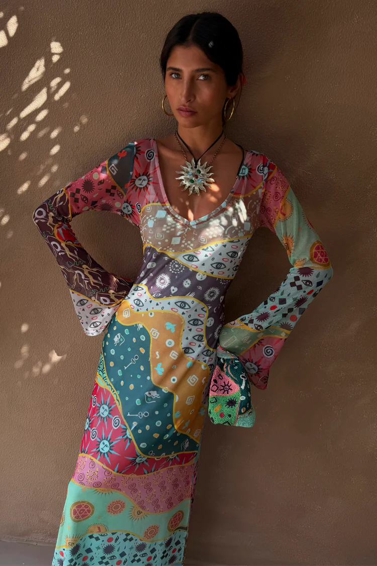 Pastel Morocco Mesh Vivi Dress - Image 11