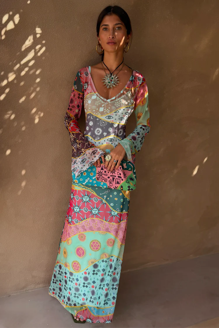 Pastel Morocco Mesh Vivi Dress - Image 5