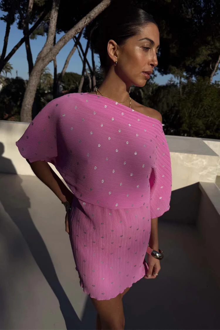 Petal Pink Mini Tilly Dress - Image 5