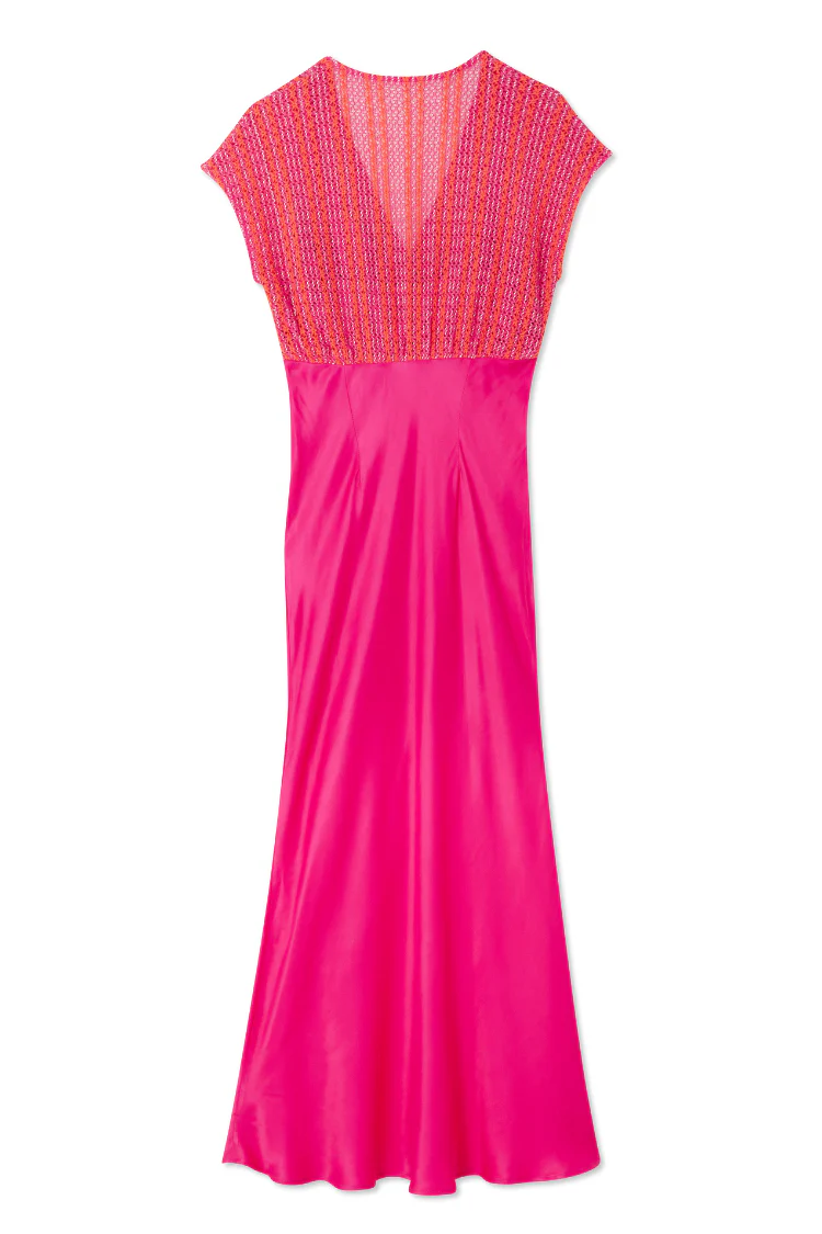 Pink and Red Crochet Elodie Dress - Image 12