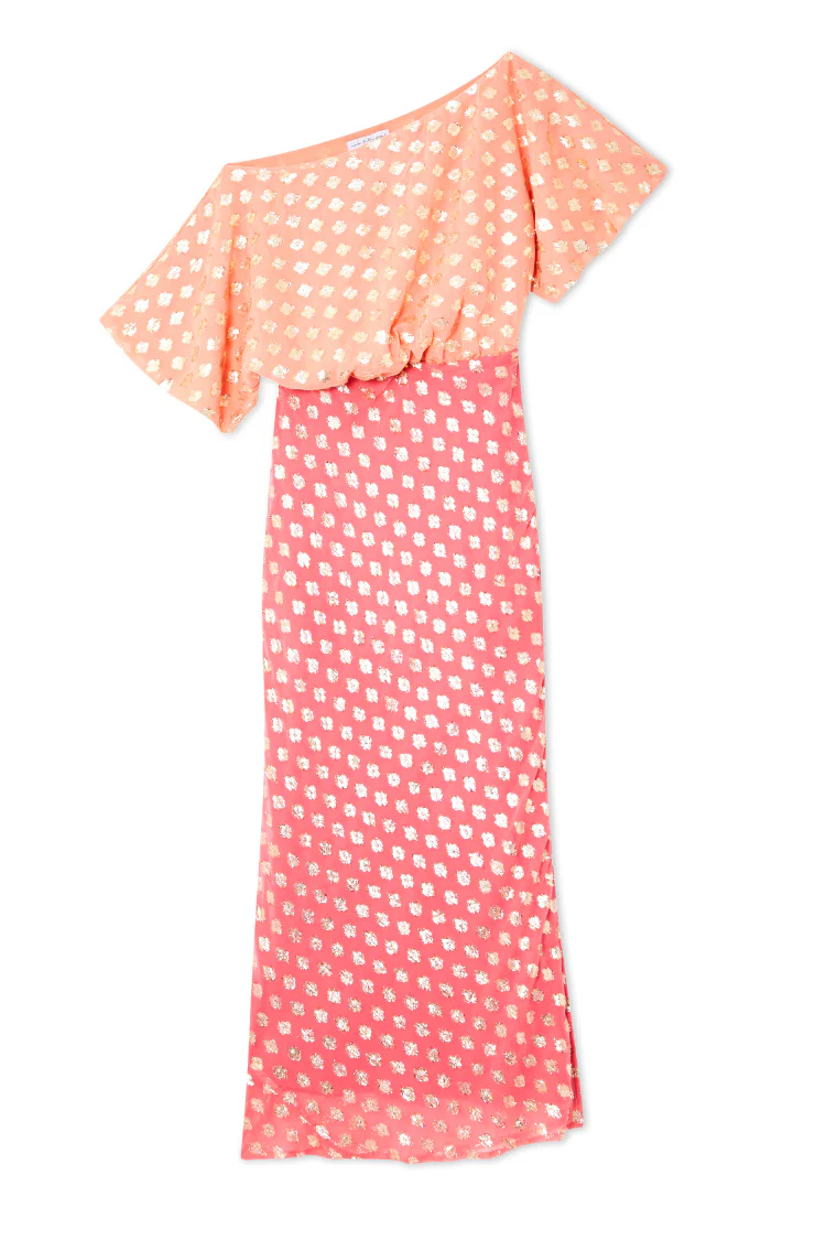 Pink and Red Jacquard Tilly Dress - Image 12