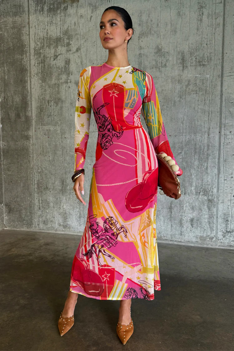 Pink Dallas Mesh Dress - Image 5
